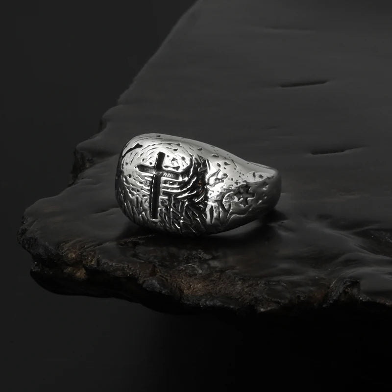 Tomb of Christ Ring - Chrome Cult