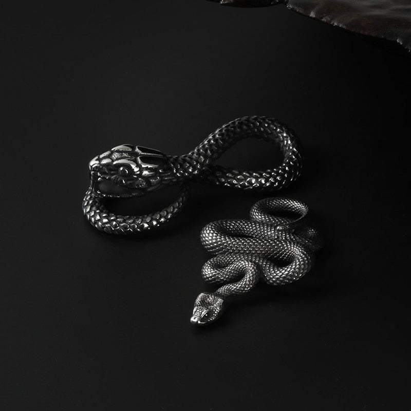 Twisted Snake Pendant - Chrome Cult