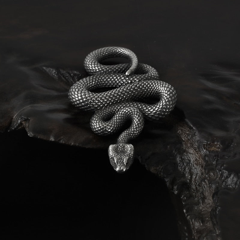 Twisted Snake Pendant - Chrome Cult