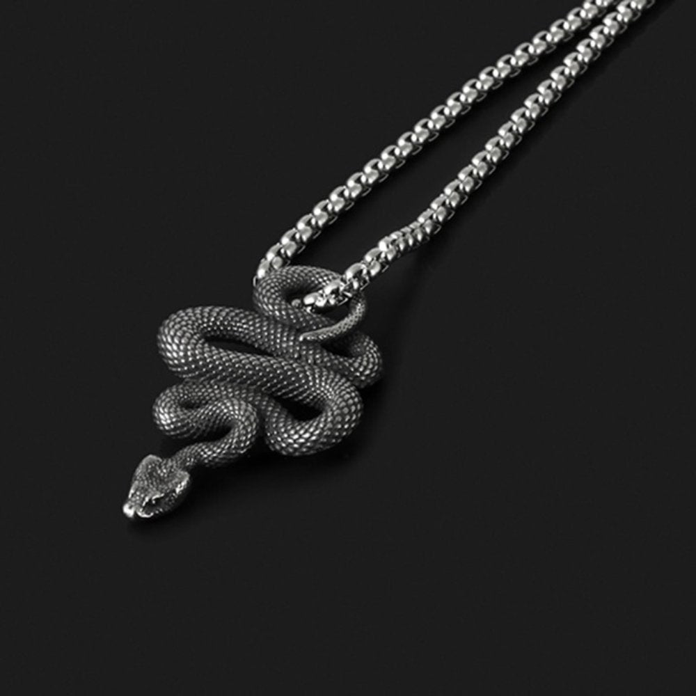 Twisted Snake Pendant - Chrome Cult