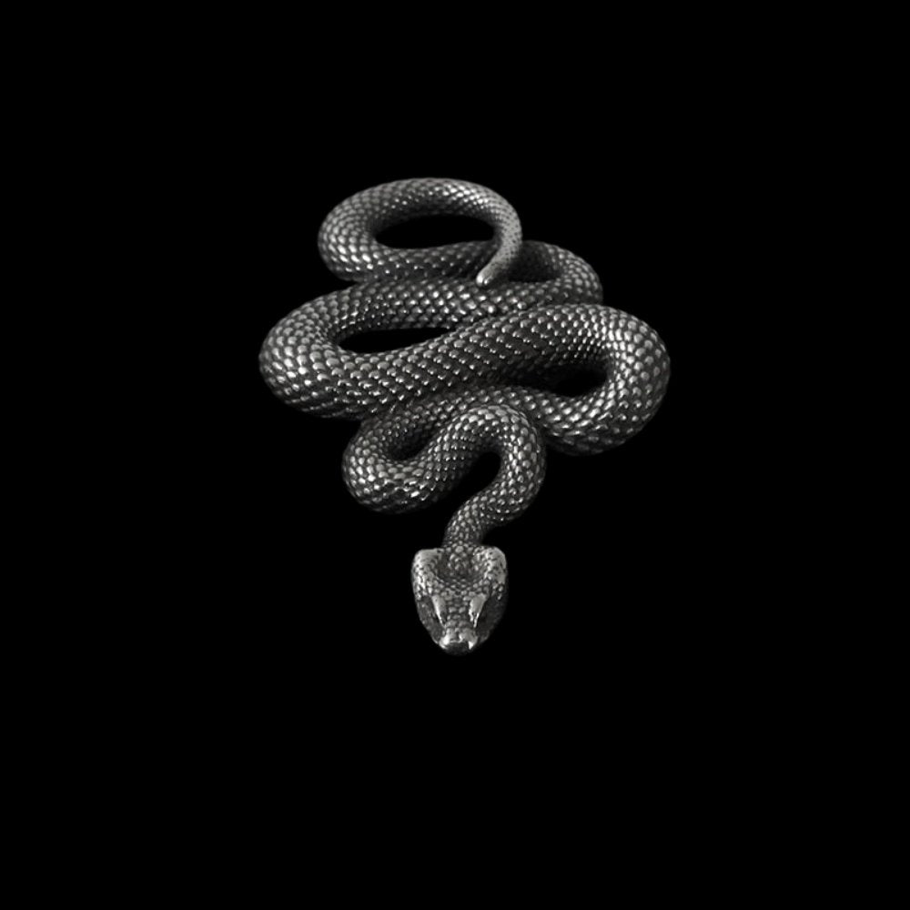 Twisted Snake Pendant - Chrome Cult