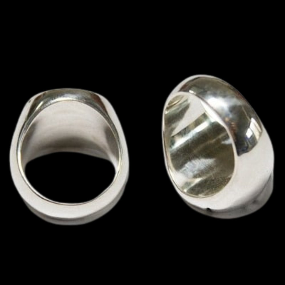Two Tone Maze Ring - Chrome Cult
