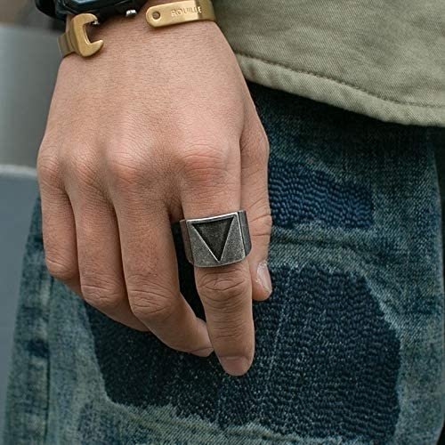 Unique Triangle Geometric Ring - Chrome Cult