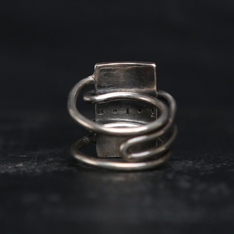 Unique Viking Rectangle Ring - Chrome Cult