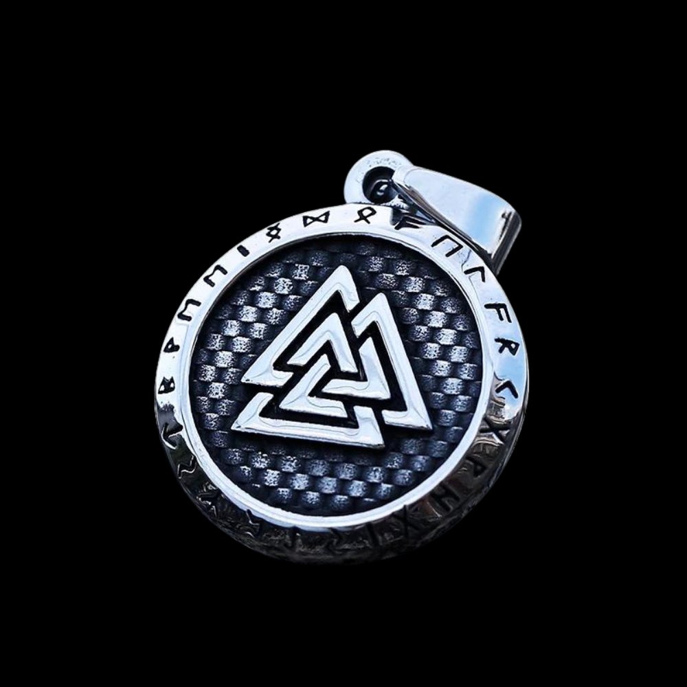 Valknut The Nine Worlds Pendant - Chrome Cult
