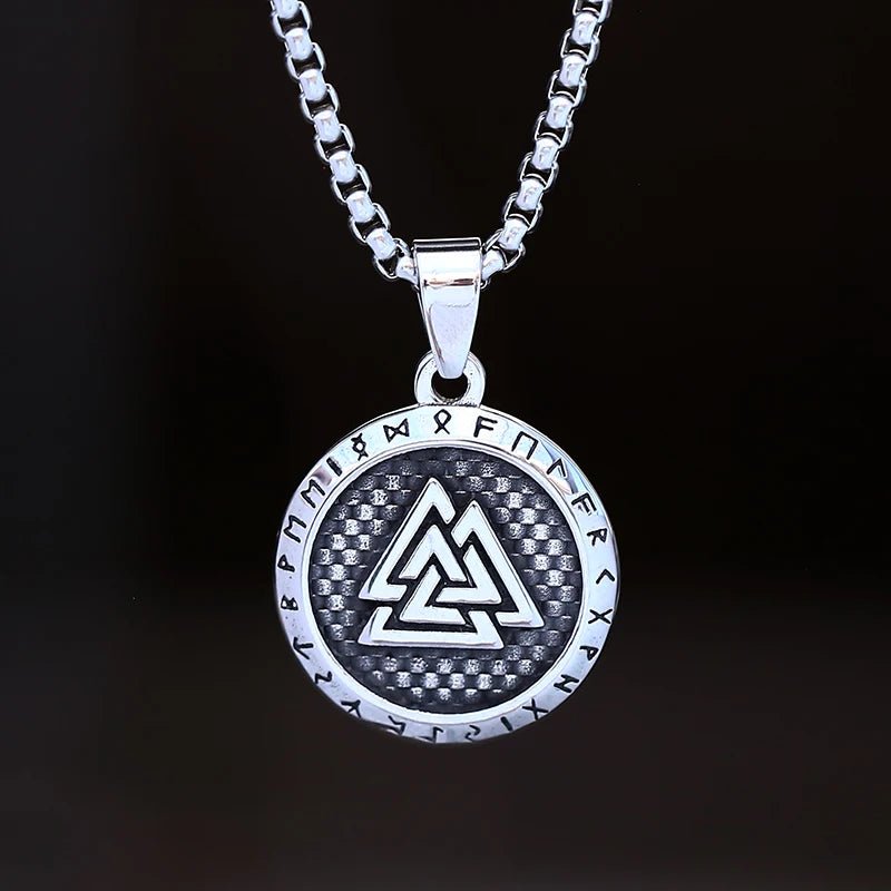 Valknut The Nine Worlds Pendant - Chrome Cult