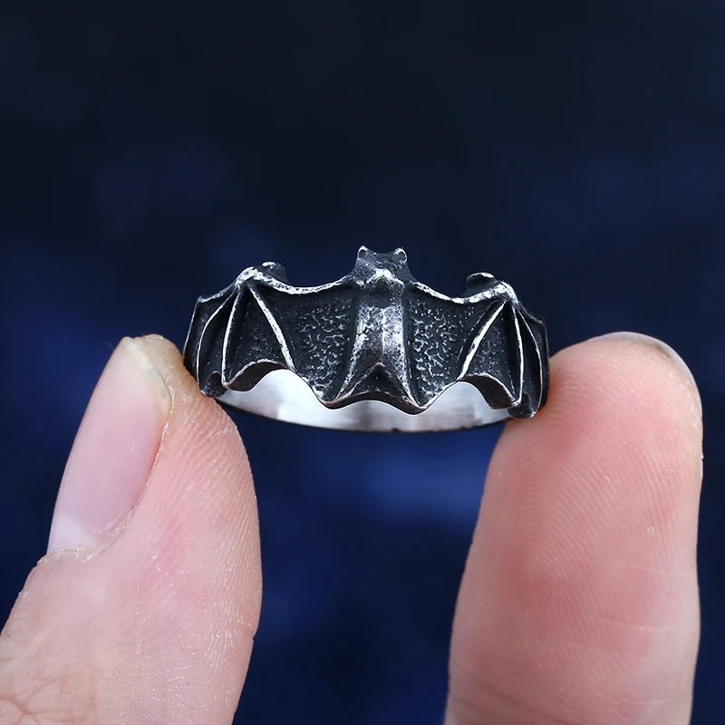 Vampire Bat Gothic Ring - Chrome Cult