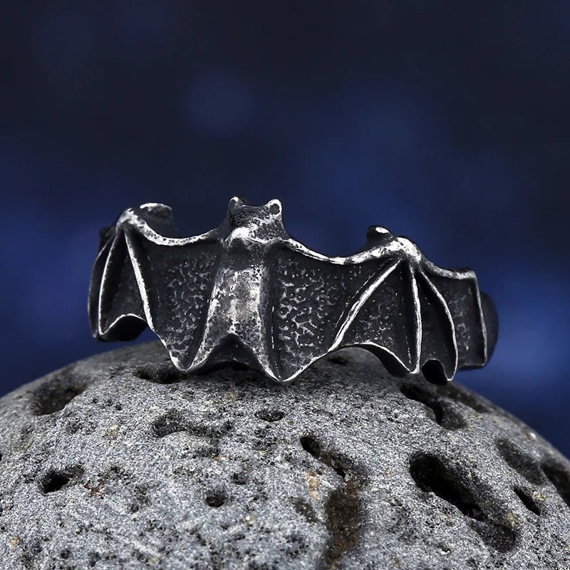 Vampire Bat Gothic Ring - Chrome Cult