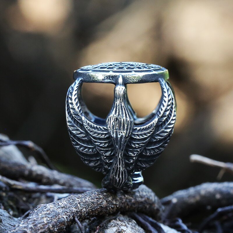 Vegvisir Eagle Ring - Chrome Cult