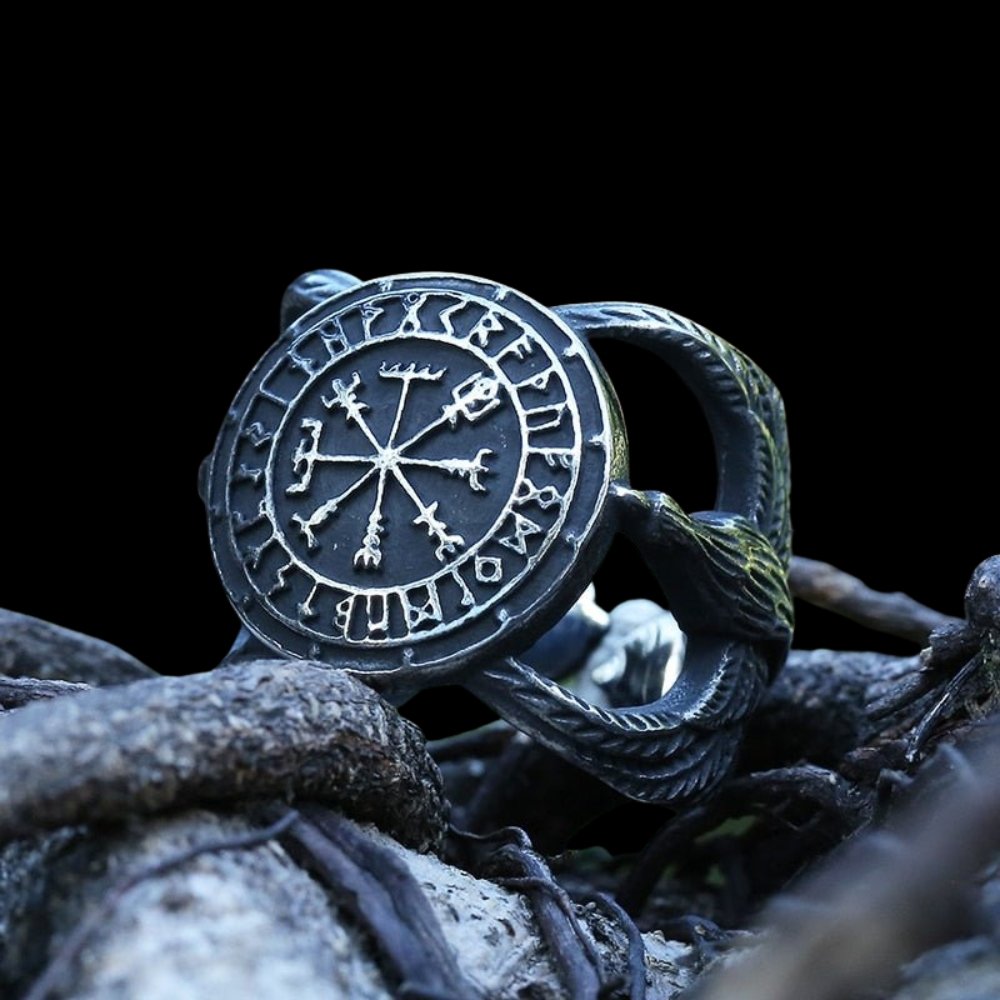 Vegvisir Eagle Ring - Chrome Cult