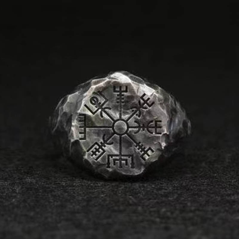 Vegvisir Magic Compass Viking Ring - Chrome Cult