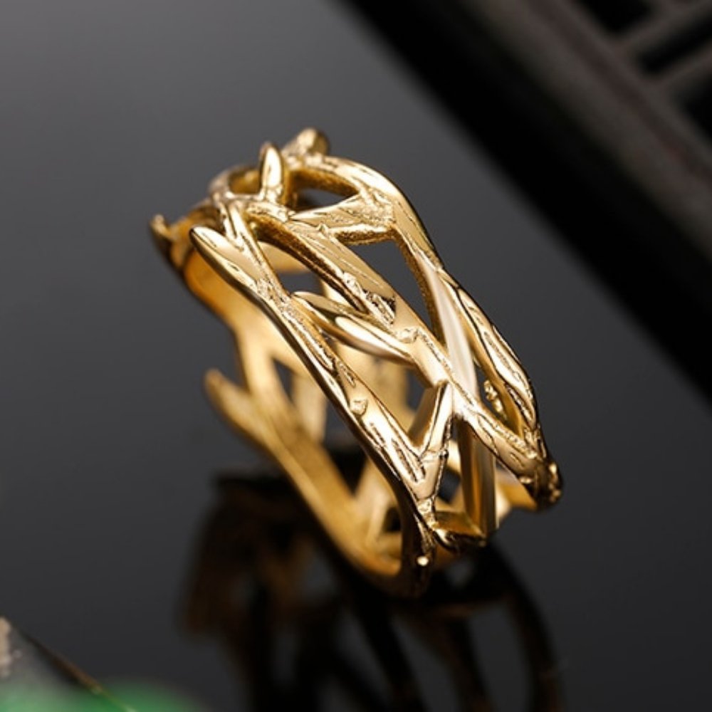 Victory Olive Branch Ring - Chrome Cult