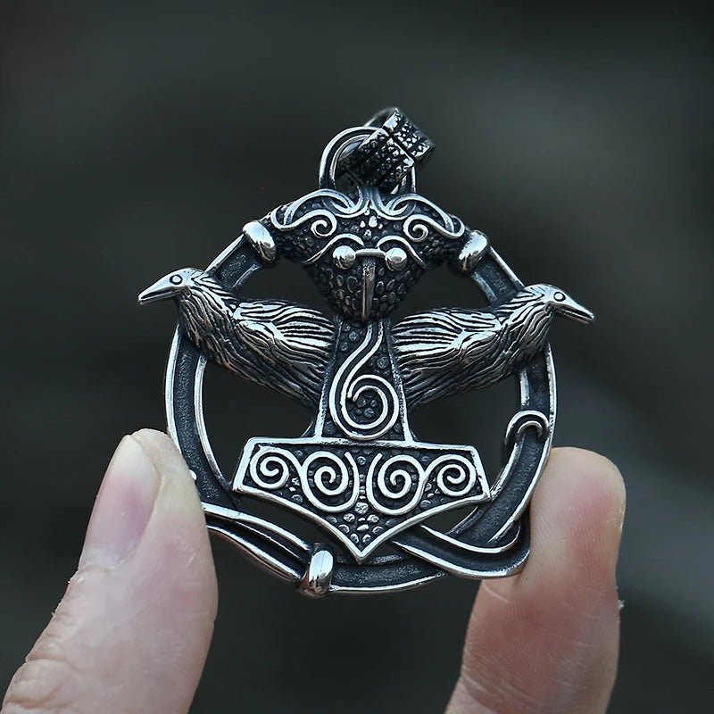 Viking Algiz Defender Pendant - Chrome Cult