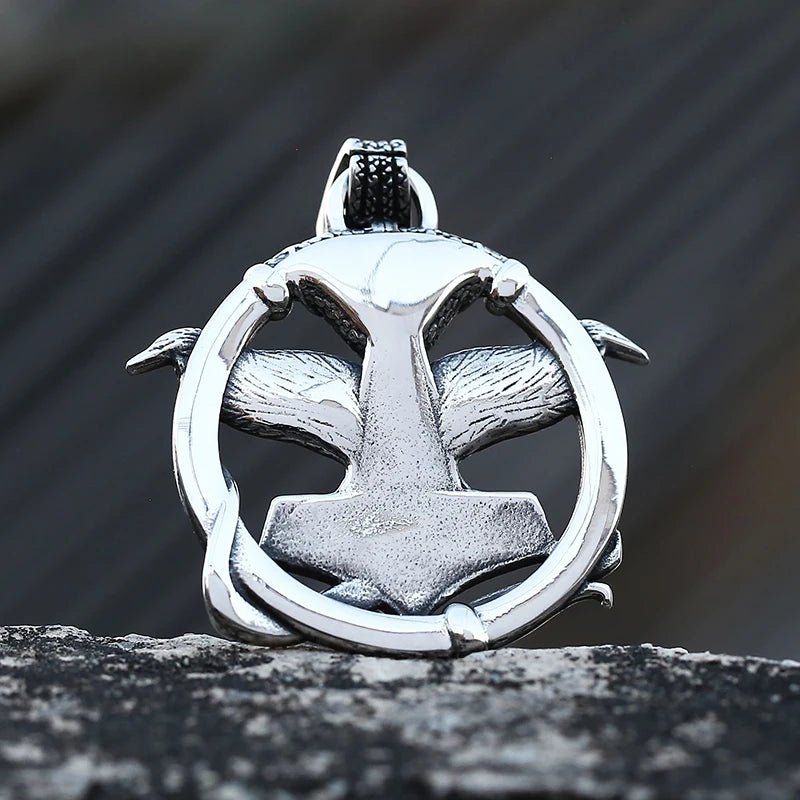 Viking Algiz Defender Pendant - Chrome Cult