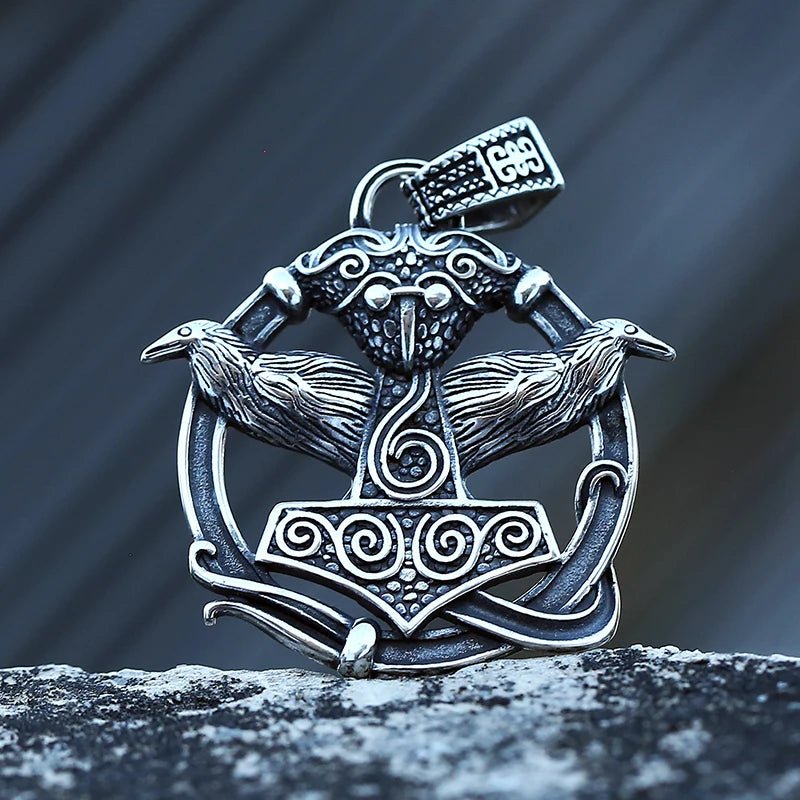 Viking Algiz Defender Pendant - Chrome Cult