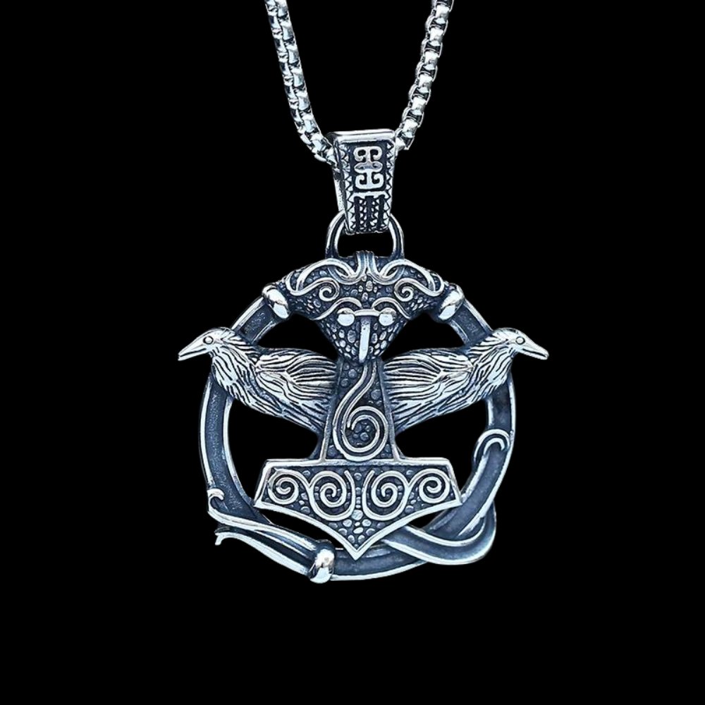 Viking Algiz Defender Pendant - Chrome Cult