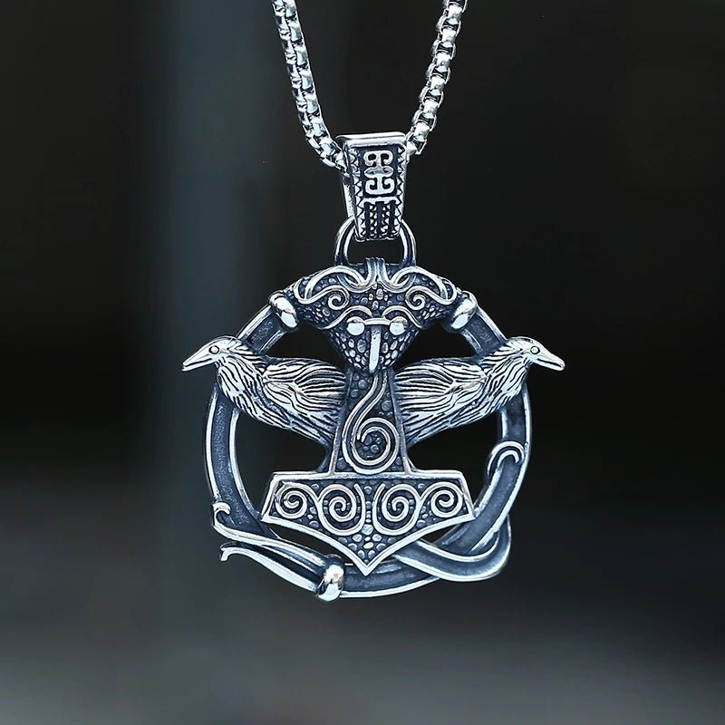 Viking Algiz Defender Pendant - Chrome Cult