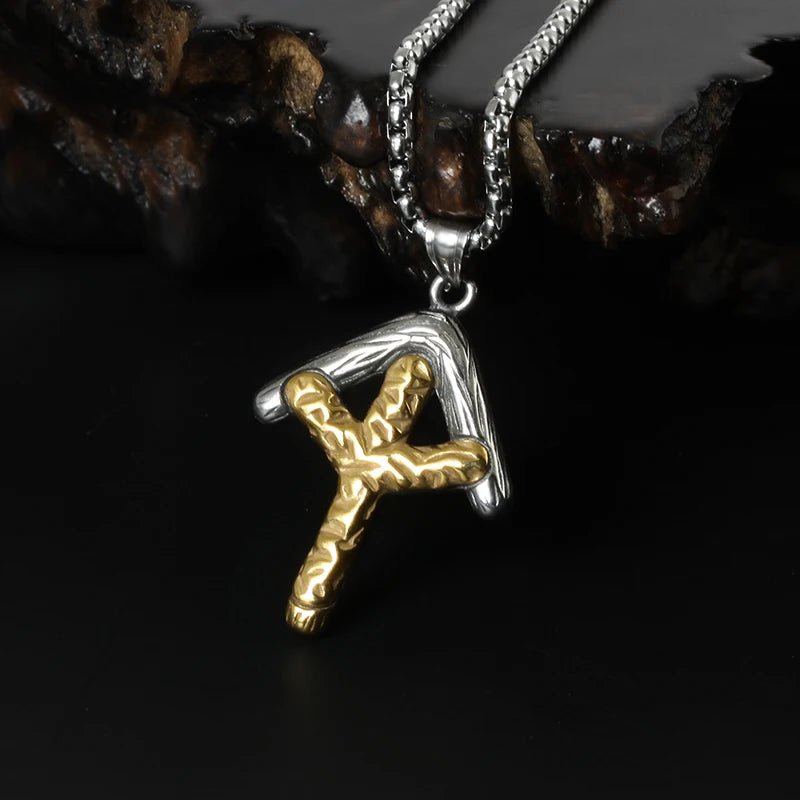 Viking Algiz Of Protection Pendant - Chrome Cult