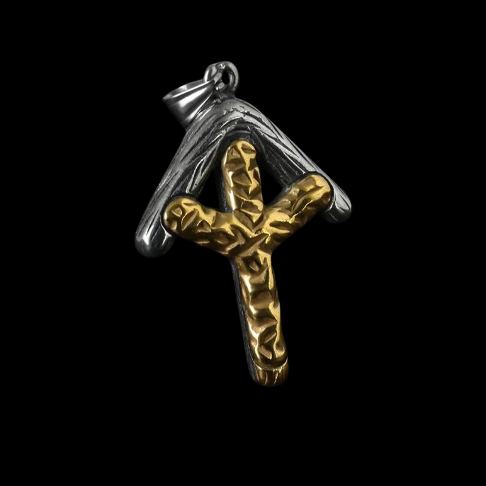 Viking Algiz Of Protection Pendant - Chrome Cult