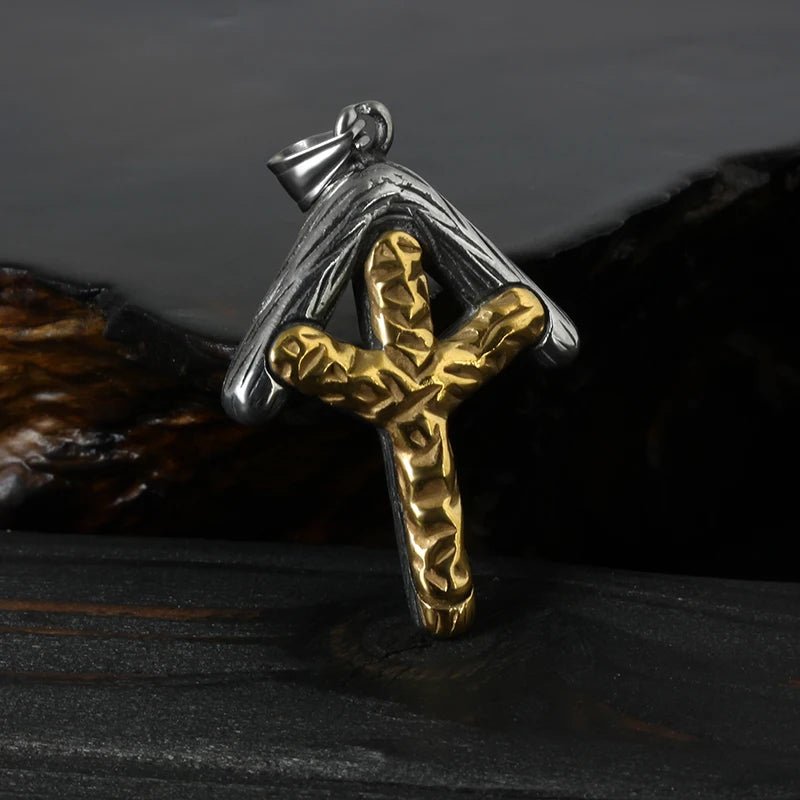 Viking Algiz Of Protection Pendant - Chrome Cult