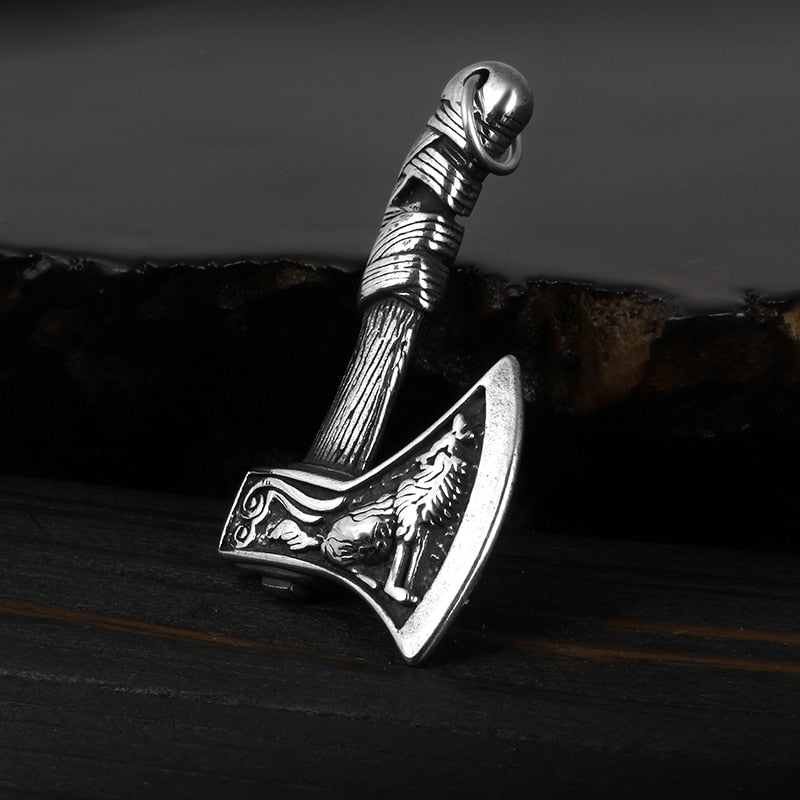 Viking Axe Pendant - Chrome Cult