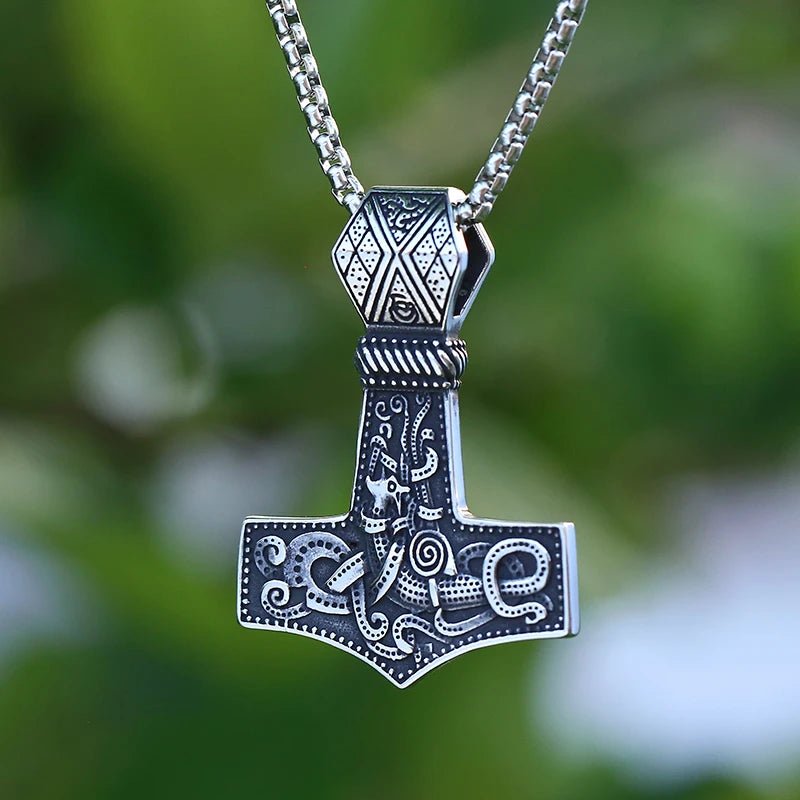 Viking Mjolnir The Hammer Of Thor Pendant - Chrome Cult