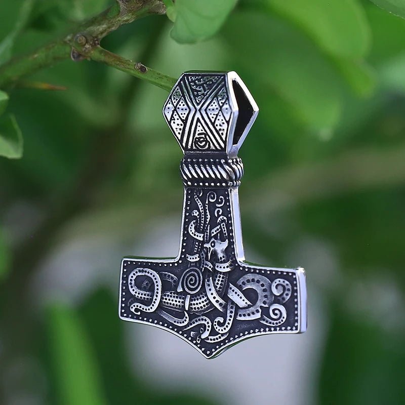 Viking Mjolnir The Hammer Of Thor Pendant - Chrome Cult