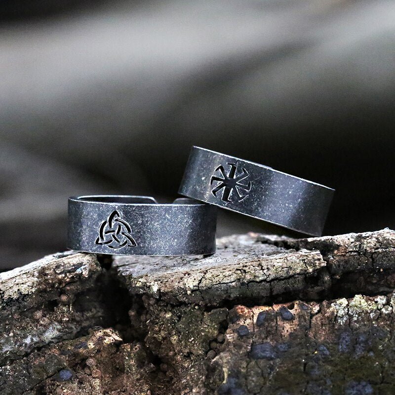 Viking Rune & Symbol Ring - Chrome Cult