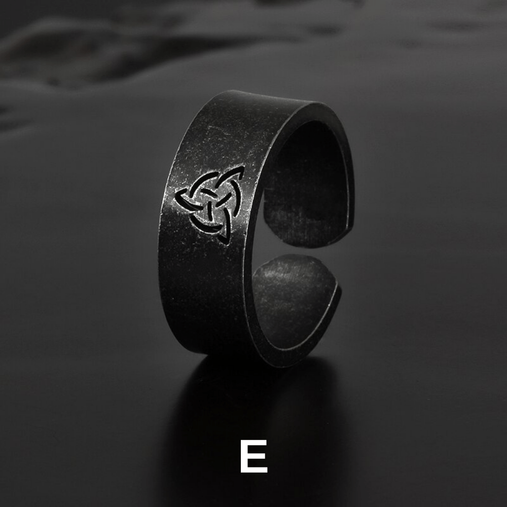 Viking Rune & Symbol Ring – 316L Stainless Steel Gothic Jewelry by Chrome Cult