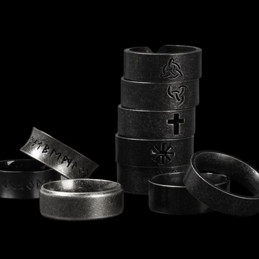 Viking Rune & Symbol Ring - Chrome Cult