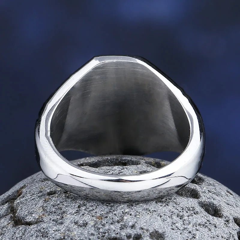 Viking Triquetra Cross Ring - Chrome Cult