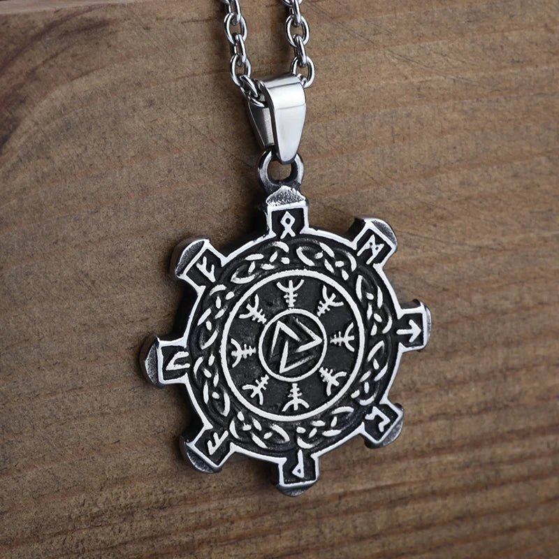 Viking Valknut Knot Pendant - Chrome Cult