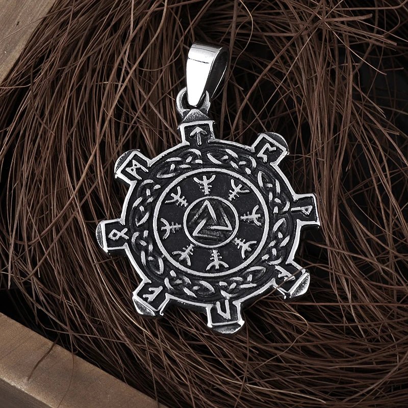 Viking Valknut Knot Pendant - Chrome Cult