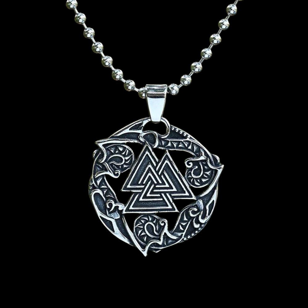 Viking Valknut Pendant - Chrome Cult