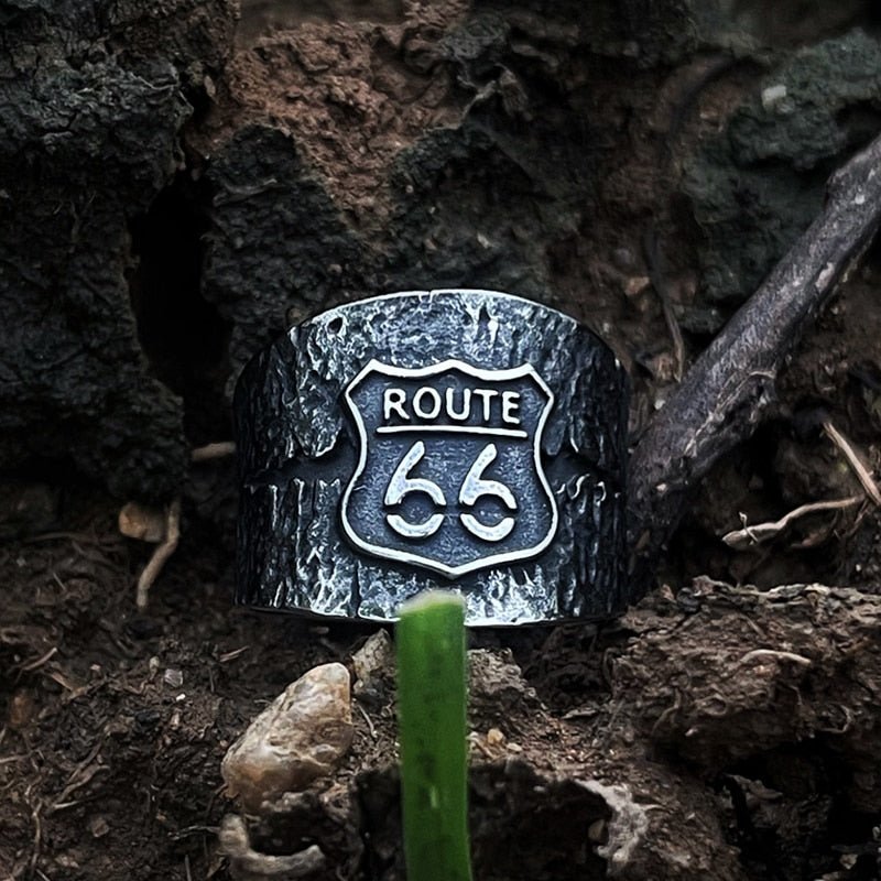 Vintage Route 66 Ring - Chrome Cult