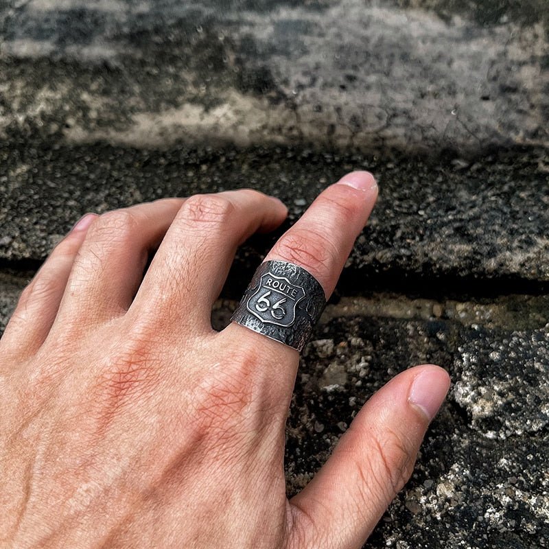 Vintage Route 66 Ring - Chrome Cult