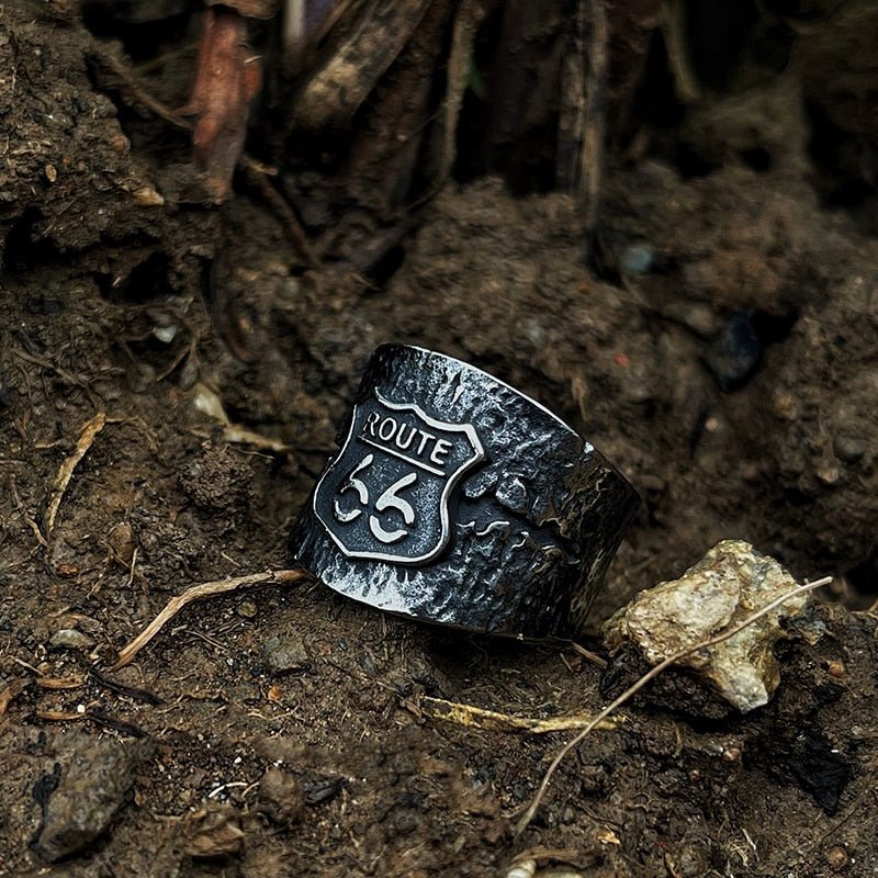 Vintage Route 66 Ring - Chrome Cult