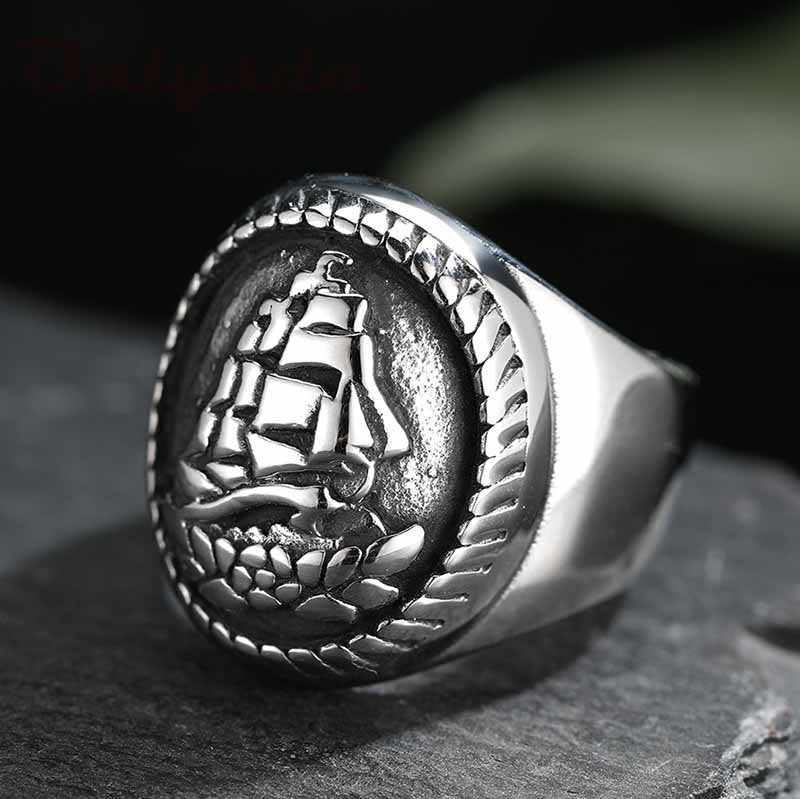 Vintage Sailboat Ring - Chrome Cult