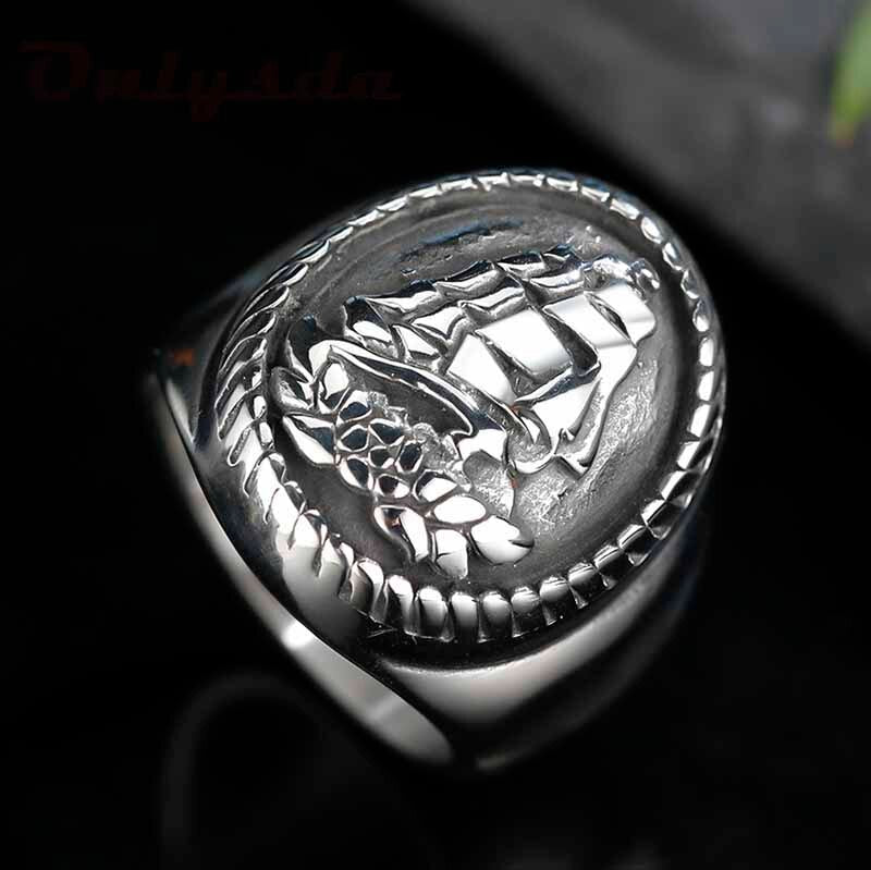 Vintage Sailboat Ring - Chrome Cult