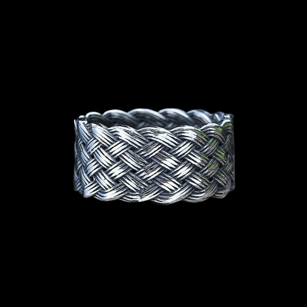 Vintage Weave Viking Ring - Chrome Cult