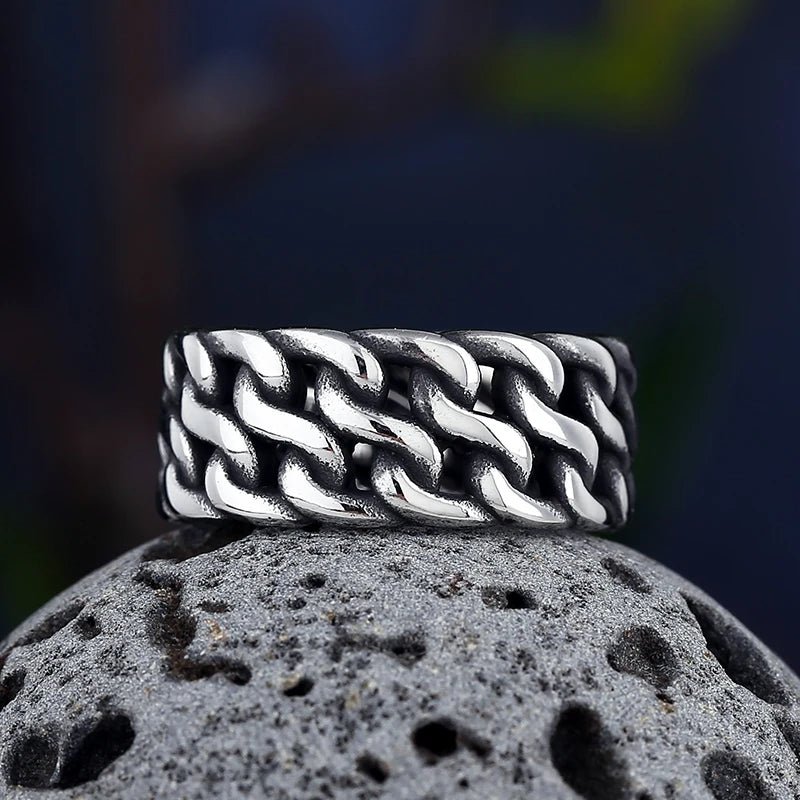 Wheat Chain Ring - Chrome Cult