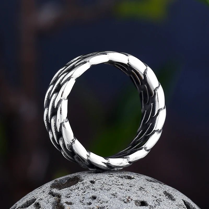 Wheat Chain Ring - Chrome Cult