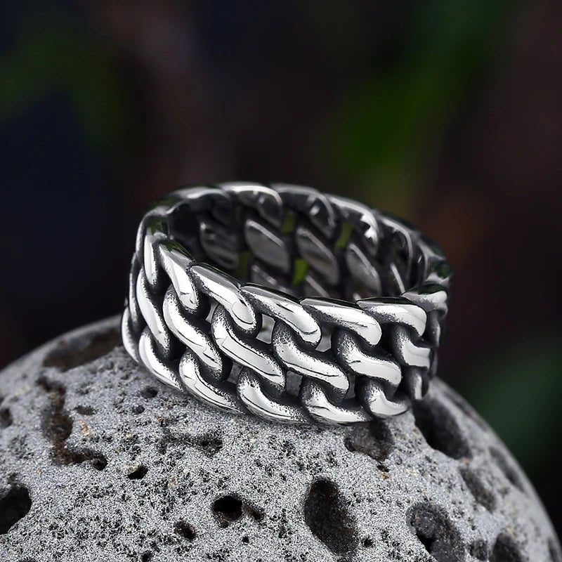 Wheat Chain Ring - Chrome Cult