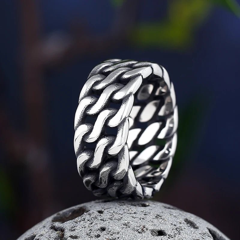 Wheat Chain Ring - Chrome Cult