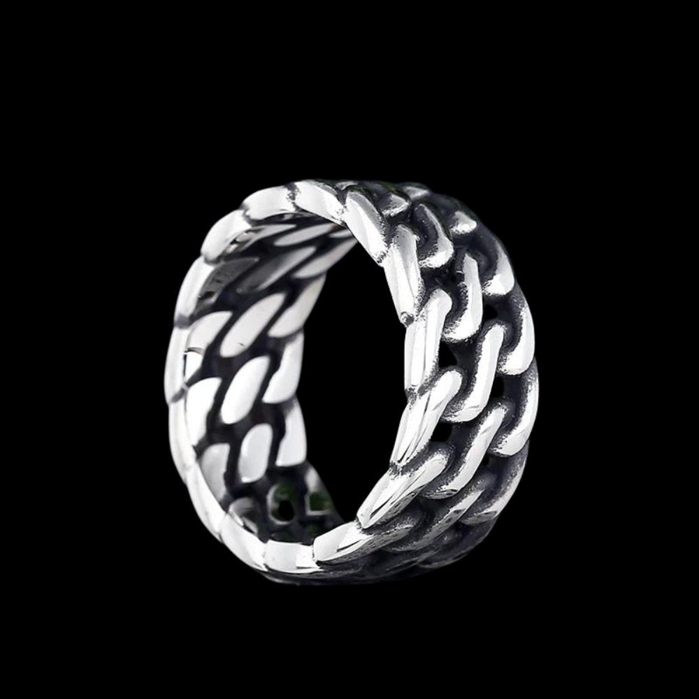 Wheat Chain Ring - Chrome Cult