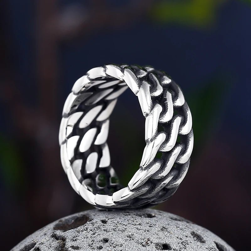 Wheat Chain Ring - Chrome Cult