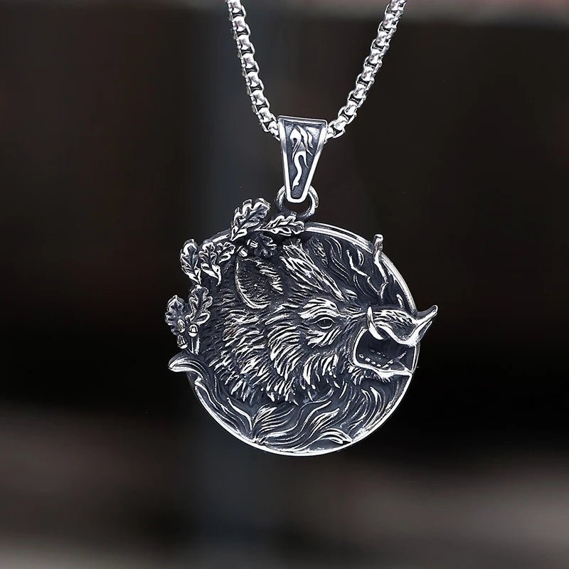 Wild Boar Pendant - Chrome Cult