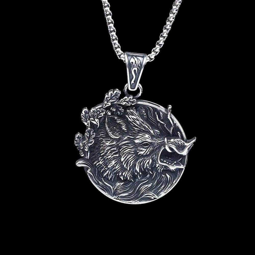 Wild Boar Pendant - Chrome Cult