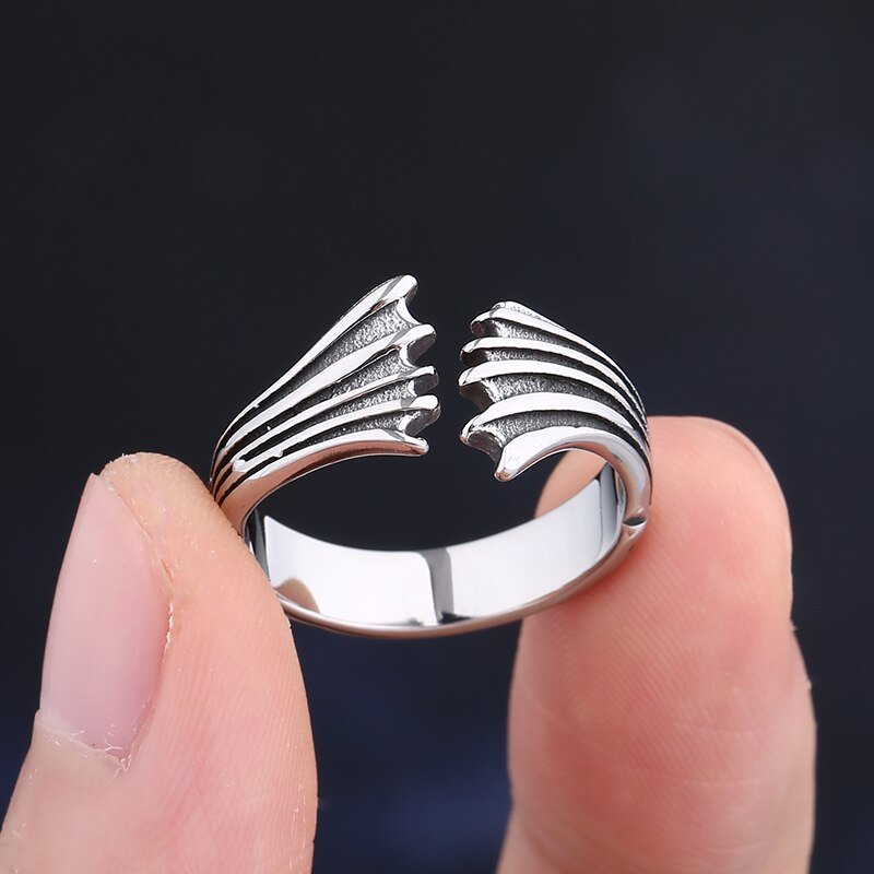 Wings Ring - Chrome Cult