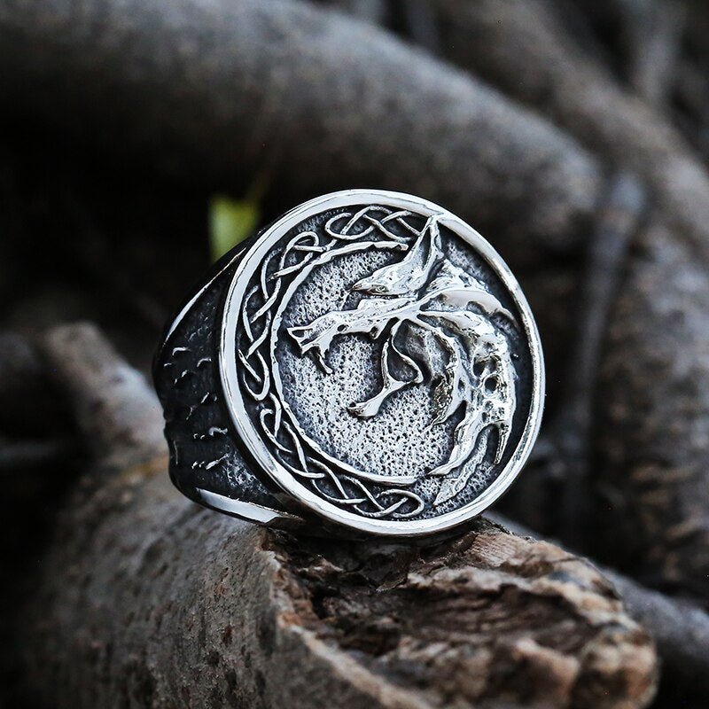 Witcher Wolf Viking Ring - Chrome Cult